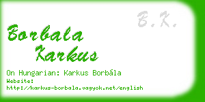borbala karkus business card